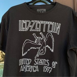 Led Zeppelin Swan Song Black Graphic T-Shirt XL